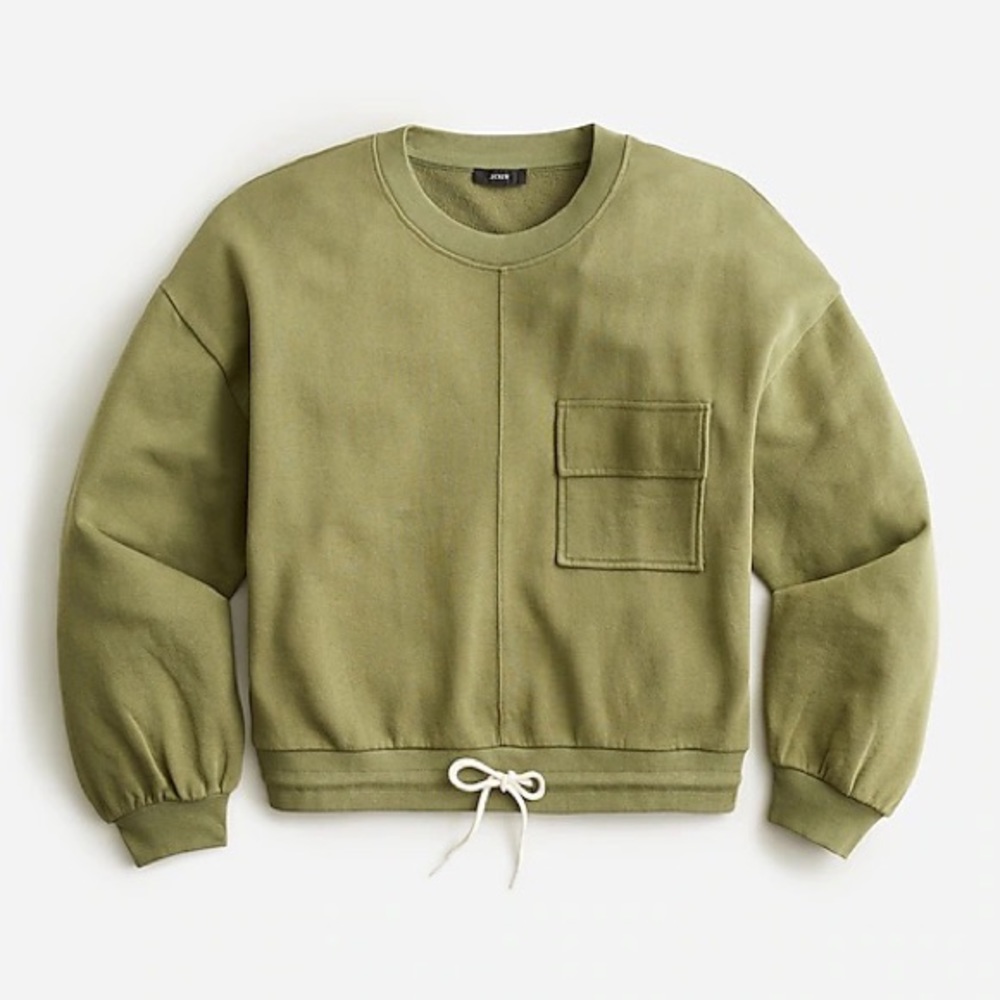 NWT! J.Crew University terry patch pocket sweatshirt 💕